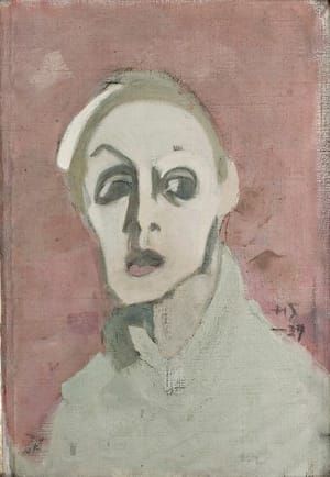 Artwork Title: Self Portrait with Black Mouth