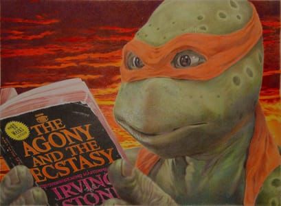 Artwork Title: Selected Reading (The Agony and the Ecstasy)