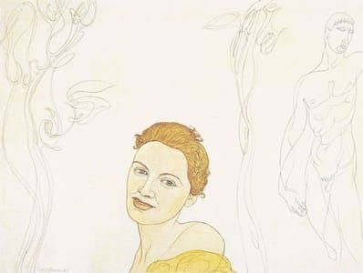 Artwork Title: Caroline Gaia with a Yellow Shawl