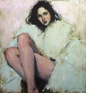 Artwork Title: White Feather Boa