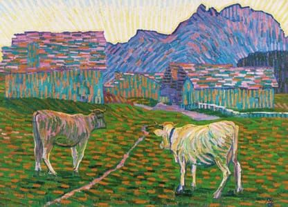 Artwork Title: Sera sull'alpe