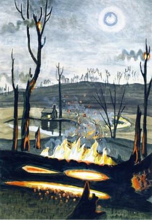 Artwork Title: Forest Fire in Moonlight