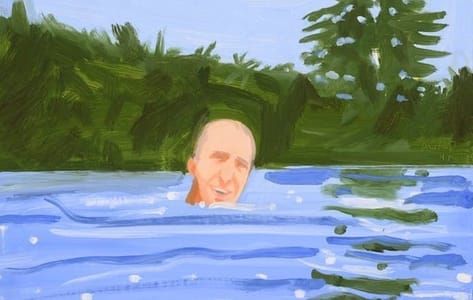 Artwork Title: Self Portrait Swimming 2