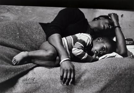 Artwork Title: Bessie Fontenelle and little Richard in bed, Harlem, New York