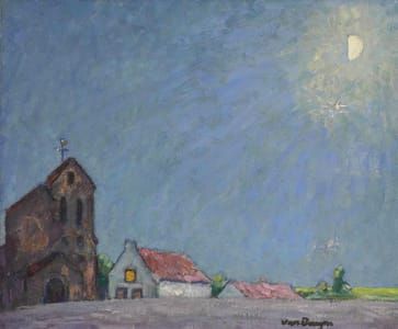Artwork Title: Paysage au claire de lune (Moonlight Landscape)