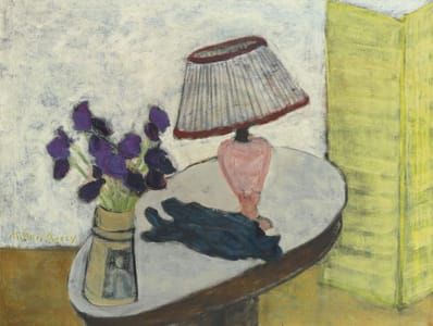 Artwork Title: Flowers and Lamp