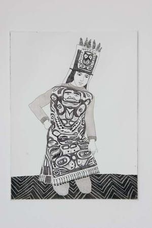 Artwork Title: Study For 16mm Film (ruth Benedict, Lover & Mentor Of Margaret Mead, Kneeling On A Handwoven Navajo 