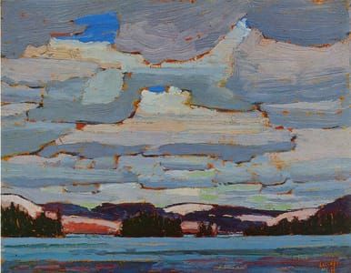 Artwork Title: Spring, Canoe Lake (Alternate titles: Clouds over Lake; Cloudy Day; Rain Clouds)