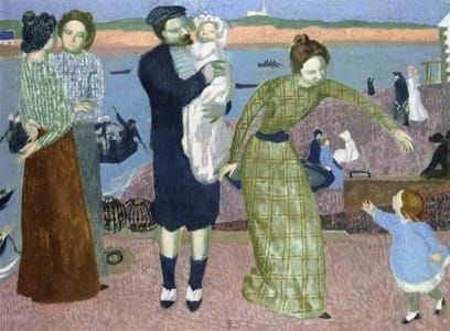 Artwork Title: Parisians at the Seaside, Evening