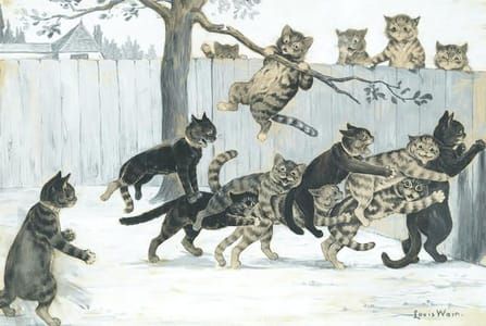 Artwork Title: Cats at Play