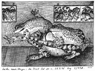 Artwork Title: Kamasutra der Frosche (Frog Kama Sutra)