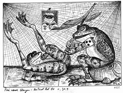 Artwork Title: Kamasutra der Frosche (Frog Kamasutra)