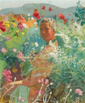 Artwork Title: Frau im Garten