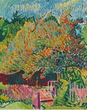 Artwork Title: Blühender Obstgarten / Blossoming Orchard