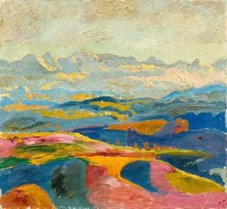 Artwork Title: Blick auf die Berner Alpen