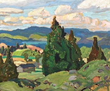 Artwork Title: Hilltop Cedars