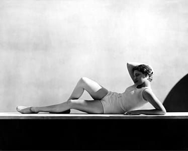 Artwork Title: Model Agneta Fischer in bathing suit by Elsa Shiaparelli