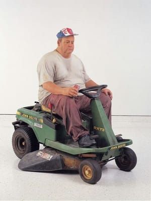 Artwork Title: Man on Mower