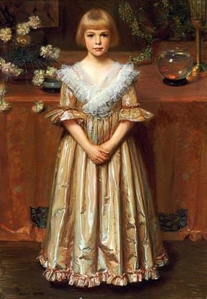 Artwork Title: Young Girl - Girl with a Goldfish Bowl