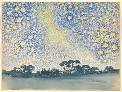 Artwork Title: Landscape with Stars