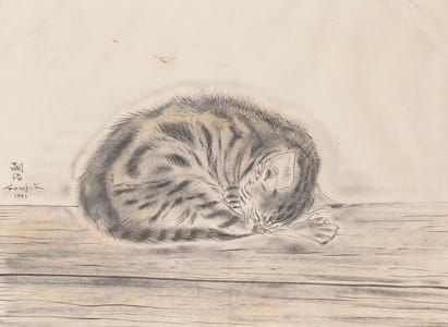 Artwork Title: Chat Endormi