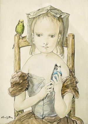 Artwork Title: Fillette aux Perruches