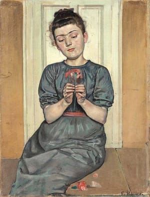Artwork Title: Girl Arranging Flowers (Girl with carnation)