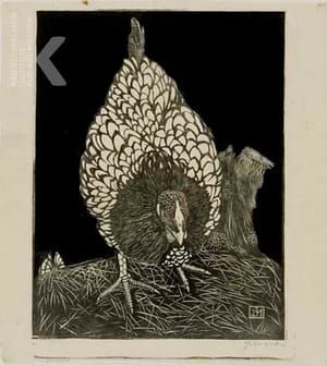 Artwork Title: Zilverwyandotte  (Silver Wyandotte)