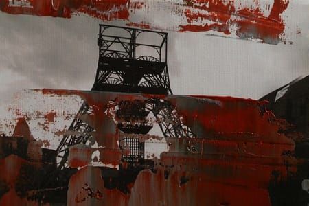 Artwork Title: Beringen Mine 4 (Overpainted Photograph N°066)
