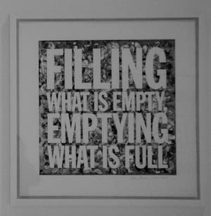 Artwork Title: Filling What Is Empty...