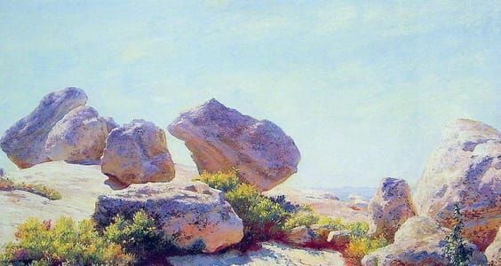 Artwork Title: Boulders On Bear Cliff