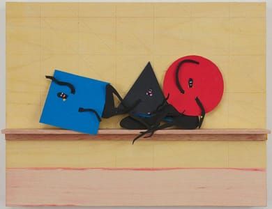 Artwork Title: Shontel As a Square, La' Ticia As a Triangle and Kadisha As a Circle, Performing Their Play 