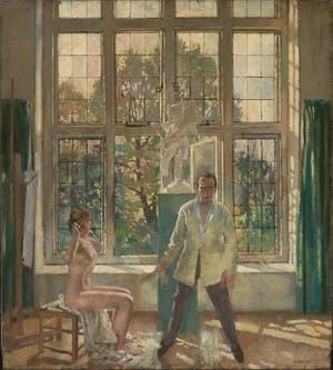 Artwork Title: William Orpen, Self-Portrait with Model