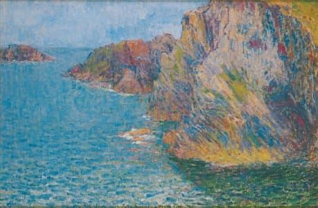 Artwork Title: La Pointe De Morestil Par Mer Calme