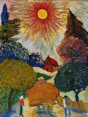Artwork Title: Gleaming sun over Hewagen