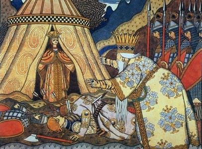 Artwork Title: Tsar Dadon falls in love with the queen of Shemakha
