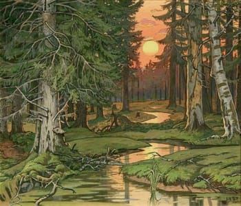 Artwork Title: Fairy Forest at Sunset