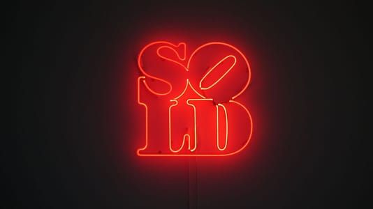 Artwork Title: Is  This Love? Neon and steel