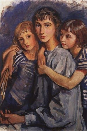Artwork Title: Self Portrait with Children