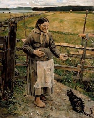 Artwork Title: Old Woman and Cat