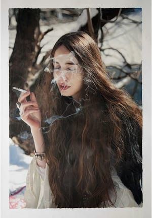 Artwork Title: Untitled; Lizzie in the Snow