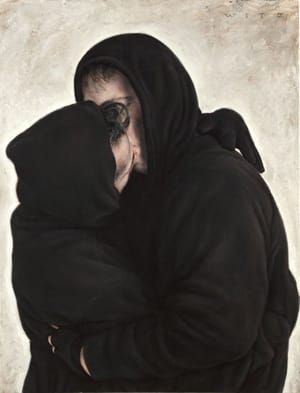 Artwork Title: Hoodys Kissing