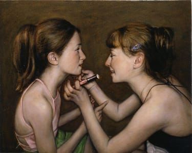 Artwork Title: Girls Putting On Makeup