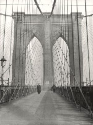 Artwork Title: On the Brooklyn Bridge, New York City