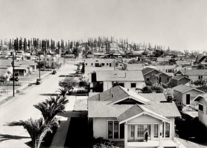 Artwork Title: Houses at Signal Hill, Los Angeles, California