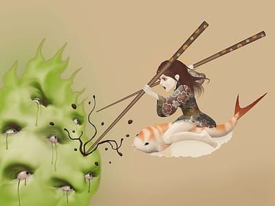 Artwork Title: Nigiri Vs Wasabi