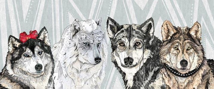 Artwork Title: Wolf Family