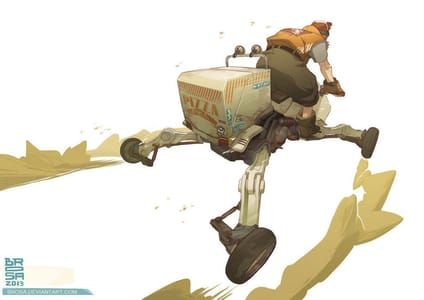 Artwork Title: Desert delivery Fast Food 1 - Pizza