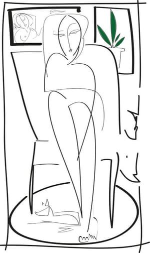 Artwork Title: Woman and Dog