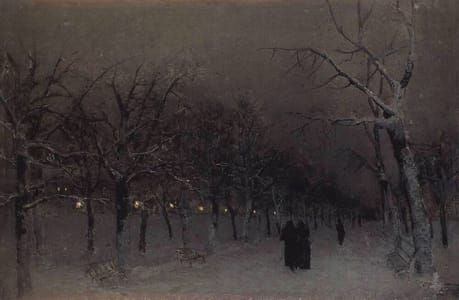 Artwork Title: Boulevard in the Evening